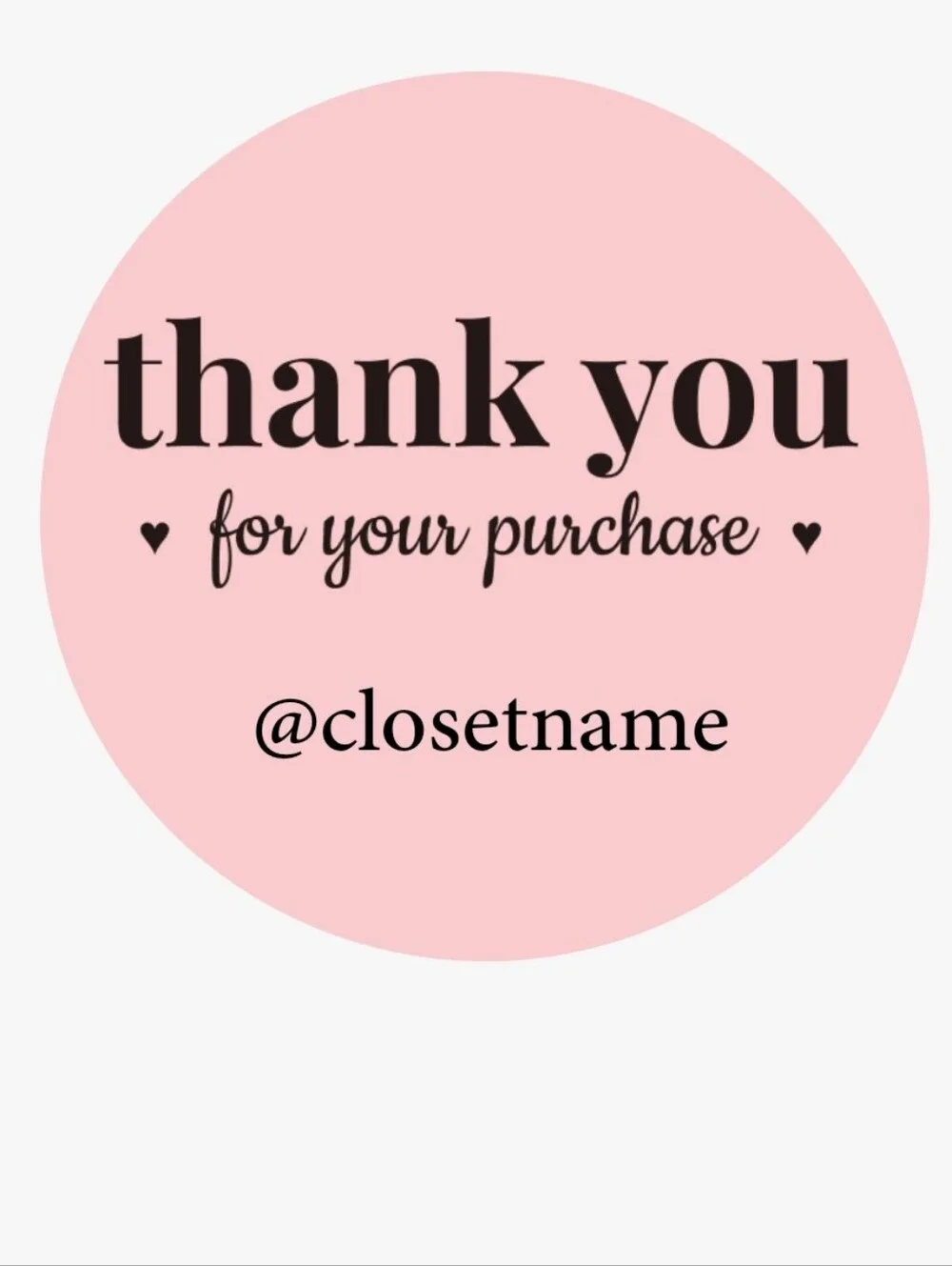 100ct ROLL, CUSTOM THANK YOU STICKERS